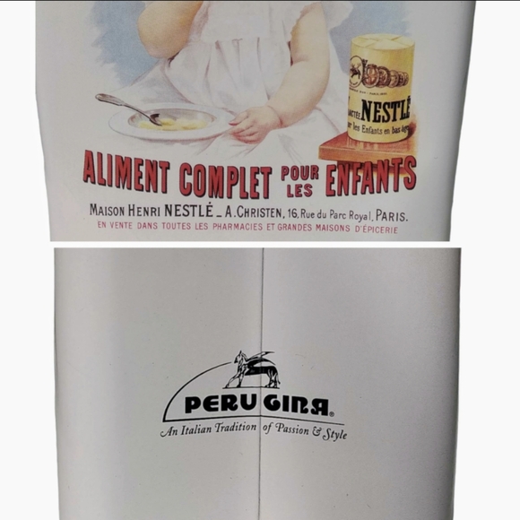 Cookie Tin Gift Storage Farine Lactee Nestle Good Start Supreme W/ Cord Handles - Picture 6 of 11